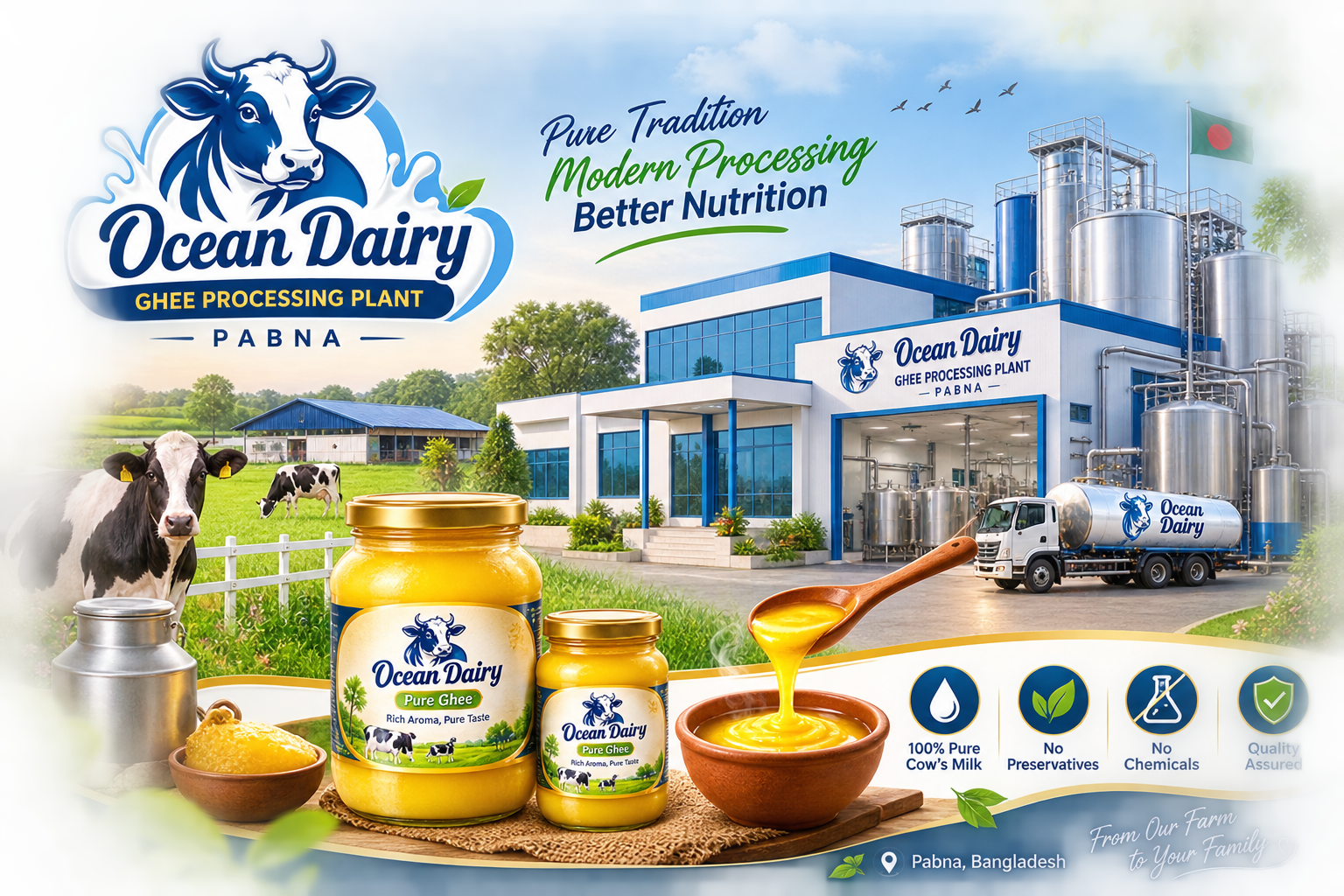 Ocean Dairy Ghee Processing Plant, Pabna